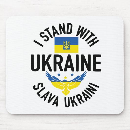 BLUE & YELLOW I STAND MIT UKRAINE MOUSEPAD (Vorne)