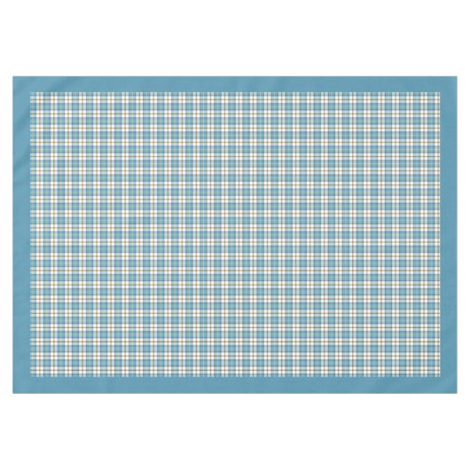 Blue Yellow Kariert Tablecloth Geschenk für seine Tischdecke (Vorderseite (Horizontal))