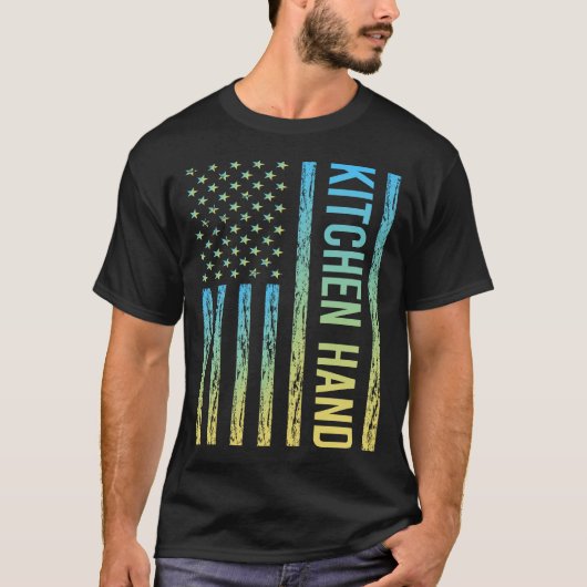 Blue Yellow Kitchen Hand T-Shirt (Vorderseite)
