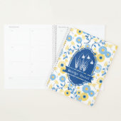 Blue & Yellow Laurentian Floral Custom Name Planer (Anzeige)