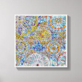 Blue & Yellow Leinwand Wall Art12" x 12", 1,5",