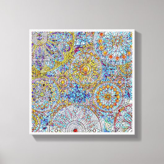 Blue & Yellow Leinwand Wall Art12" x 12", 1,5", (Vorderseite)