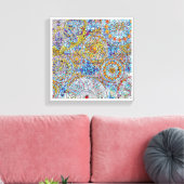 Blue & Yellow Leinwand Wall Art12" x 12", 1,5", (Insitu (Wohnzimmer))