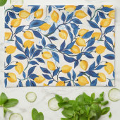 Blue & Yellow Lemon Kitchen Towel Geschirrtuch (Gefaltet)