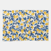 Blue & Yellow Lemon Kitchen Towel Geschirrtuch (Horizontal)