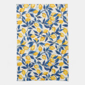 Blue & Yellow Lemon Kitchen Towel Geschirrtuch (Vertikal)