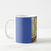 Blue Yellow Lila Bouquet Art Kaffeetasse (Links)