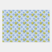 Blue Yellow Mediterranean Tile Lemons Italian  Geschenkpapier Set (Vorderseite 2)