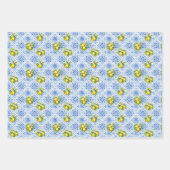 Blue Yellow Mediterranean Tile Lemons Italian  Geschenkpapier Set (Vorderseite)