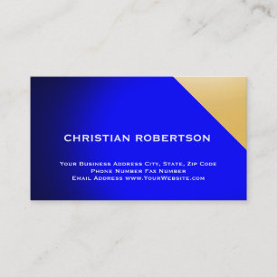 Blue Yellow Modern Simple Schlicht Business Card Visitenkarte