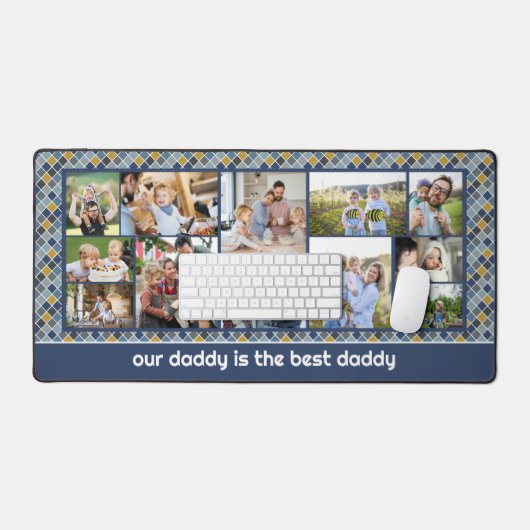 Blue Yellow Mosaic Tile Pattern 12 Photos Best Dad Schreibtischunterlage (Tastatur & Maus)