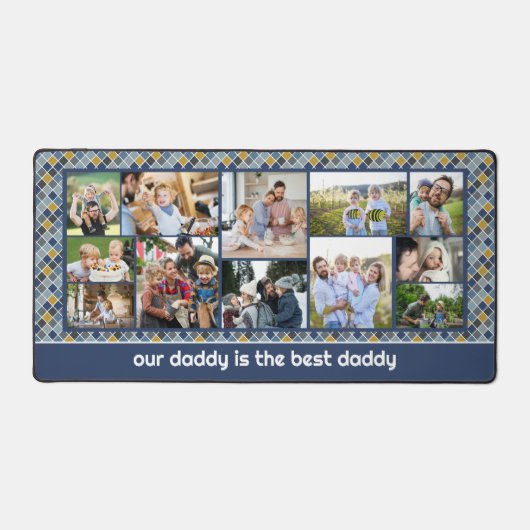 Blue Yellow Mosaic Tile Pattern 12 Photos Best Dad Schreibtischunterlage (Vorderseite)