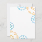 Blue & Yellow Namkaran Babyname Einladungen (Rückseite)