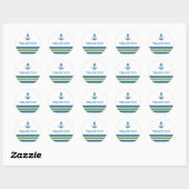 Blue Yellow Nautical Anchor Danke Stickers (Blatt)