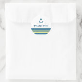 Blue Yellow Nautical Anchor Danke Stickers (Tasche)