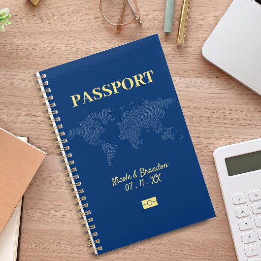 Blue & Yellow Passport-Hochzeit in Urlaubsort Planer