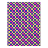 Blue Yellow Pink Checkered Pattern Design  Tischdecke (Vorderseite)