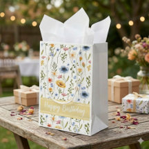 Blue Yellow Pink Watercolor Wildflower Name