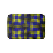 Blue Yellow Plaid Checker Seamless Pattern Badematte (Vorderseite)