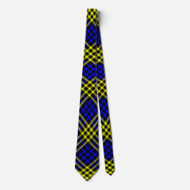Blue Yellow Plaid Checker Seamless Pattern Krawatte