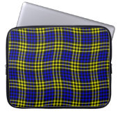 Blue Yellow Plaid Checker Seamless Pattern Laptopschutzhülle (Vorderseite)