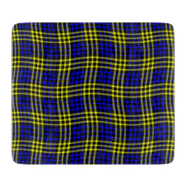 Blue Yellow Plaid Checker Seamless Pattern Schneidebrett