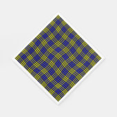 Blue Yellow Plaid Checker Seamless Pattern Serviette (Ecke)