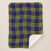 Blue Yellow Plaid Checker Seamless Pattern Sherpadecke (Vorderseite)