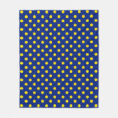 Blue Yellow Polka Dots Design Fleecedecke (Vorderseite)