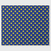Blue Yellow Polka Dots Design Geschenkpapier (Flach)