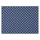 Blue Yellow Polka Dots Design Tischdecke (Vorderseite (Horizontal))
