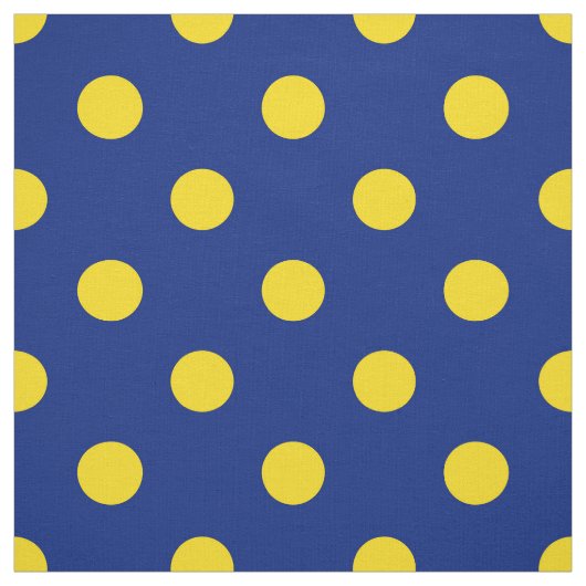 Blue Yellow Polka Dots Textile Stoff (Muster)