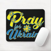BLUE & YELLOW PRAY FÜR UKRAINE BLUME MOUSEPAD (Mit Mouse)