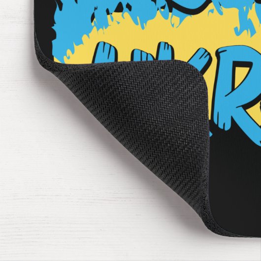BLUE & YELLOW RETTETE UKRAINE SPLASH MOUSEPAD (Ecke)