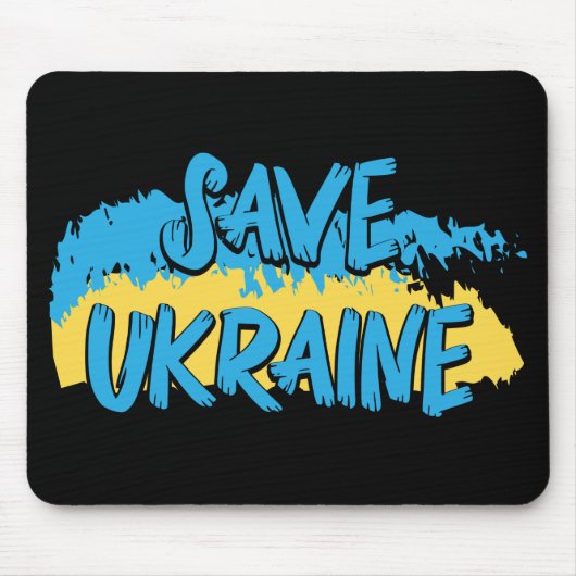 BLUE & YELLOW RETTETE UKRAINE SPLASH MOUSEPAD (Vorne)