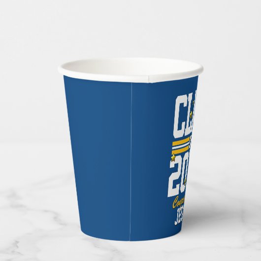 Blue|Yellow Schließ Class Year Paper Cups Pappbecher (Rechts)