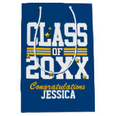 Blue|Yellow Schließ Year Mittlere Geschenktüte (Vorderseite)