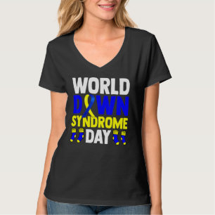 Blue Yellow Socks World Down Syndrome Awareness Da T-Shirt