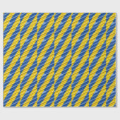 Blue Yellow Stripes Peace No War Ukraine Inspirier Geschenkpapier (Flach)