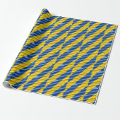 Blue Yellow Stripes Peace No War Ukraine Inspirier Geschenkpapier (Ungerollt)