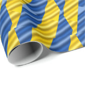 Blue Yellow Stripes Peace No War Ukraine Inspirier Geschenkpapier (Rolleneckpunkt)