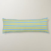 Blue Yellow Stripes Seamless Pattern Seitenschläferkissen (Rückseite)