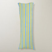 Blue Yellow Stripes Seamless Pattern Seitenschläferkissen (Vorderseite Vertikal)