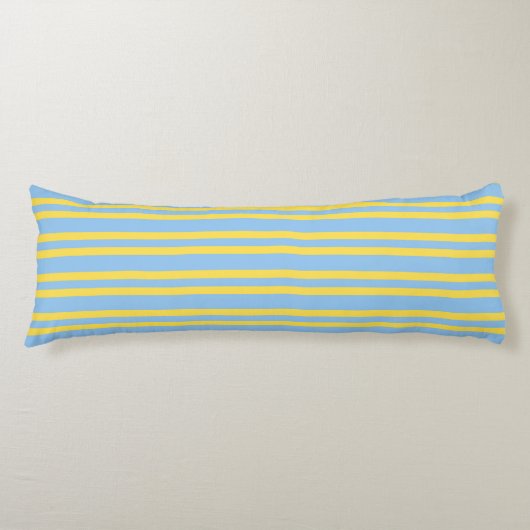 Blue Yellow Stripes Seamless Pattern Seitenschläferkissen (Vorderseite)