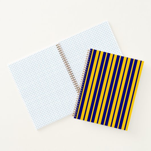 Blue Yellow Stylish Stripes Pattern Design Notizblock (Innenseite)
