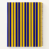 Blue Yellow Stylish Stripes Pattern Design  Notizblock (Rückseite)