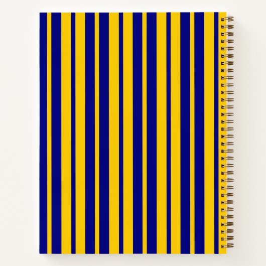 Blue Yellow Stylish Stripes Pattern Design  Notizblock (Rückseite)