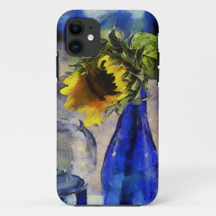 Blue & Yellow Sunflower iPhone 5 Fall 11 Hülle