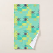 blue yellow turquoise yellow and aqua badhandtuch set (Handtuch)