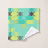 blue yellow turquoise yellow and aqua badhandtuch set (Waschlappen)